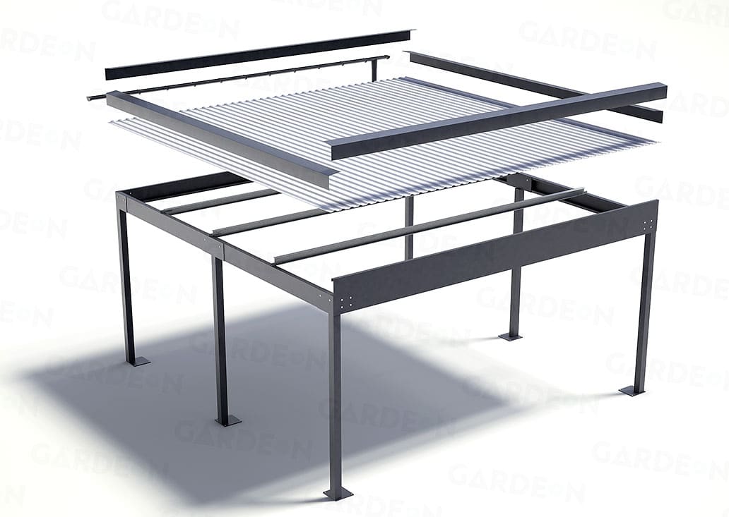 Carport GARDEON für 2 Autos, ungedämmt
