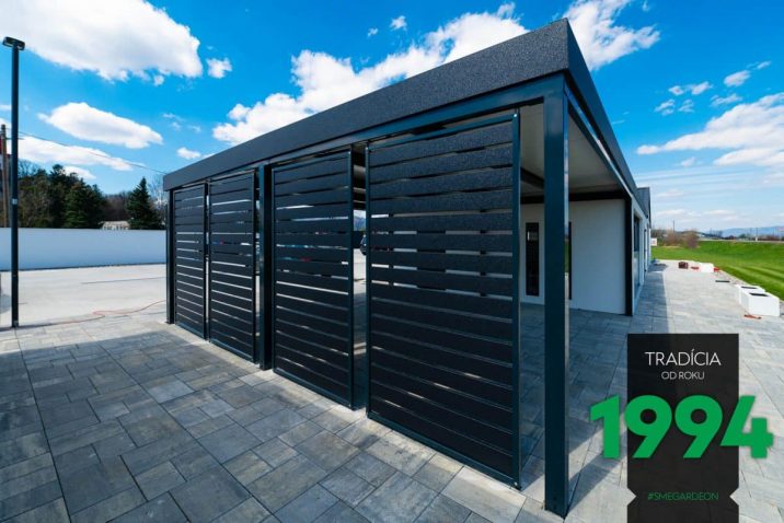 GARDEON - Carport mit Doppelgarage und Abstellraum - Detail an die Wandelemente