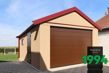 GARDEON Einzelgarage mit rotem Satteldach