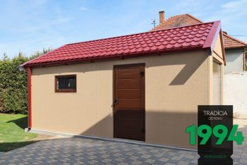 Eine neutrale Einzelgarage GARDEON mit Satteldach