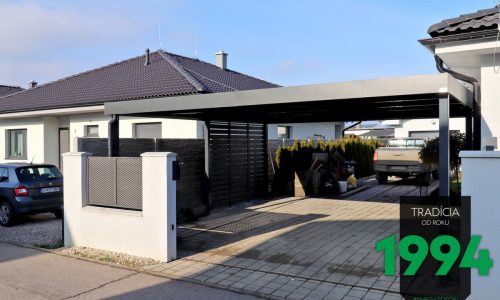 GARDEON: Montiertes Carport für 2 PKWs