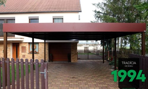 GARDEON: Braunes Doppelcarport