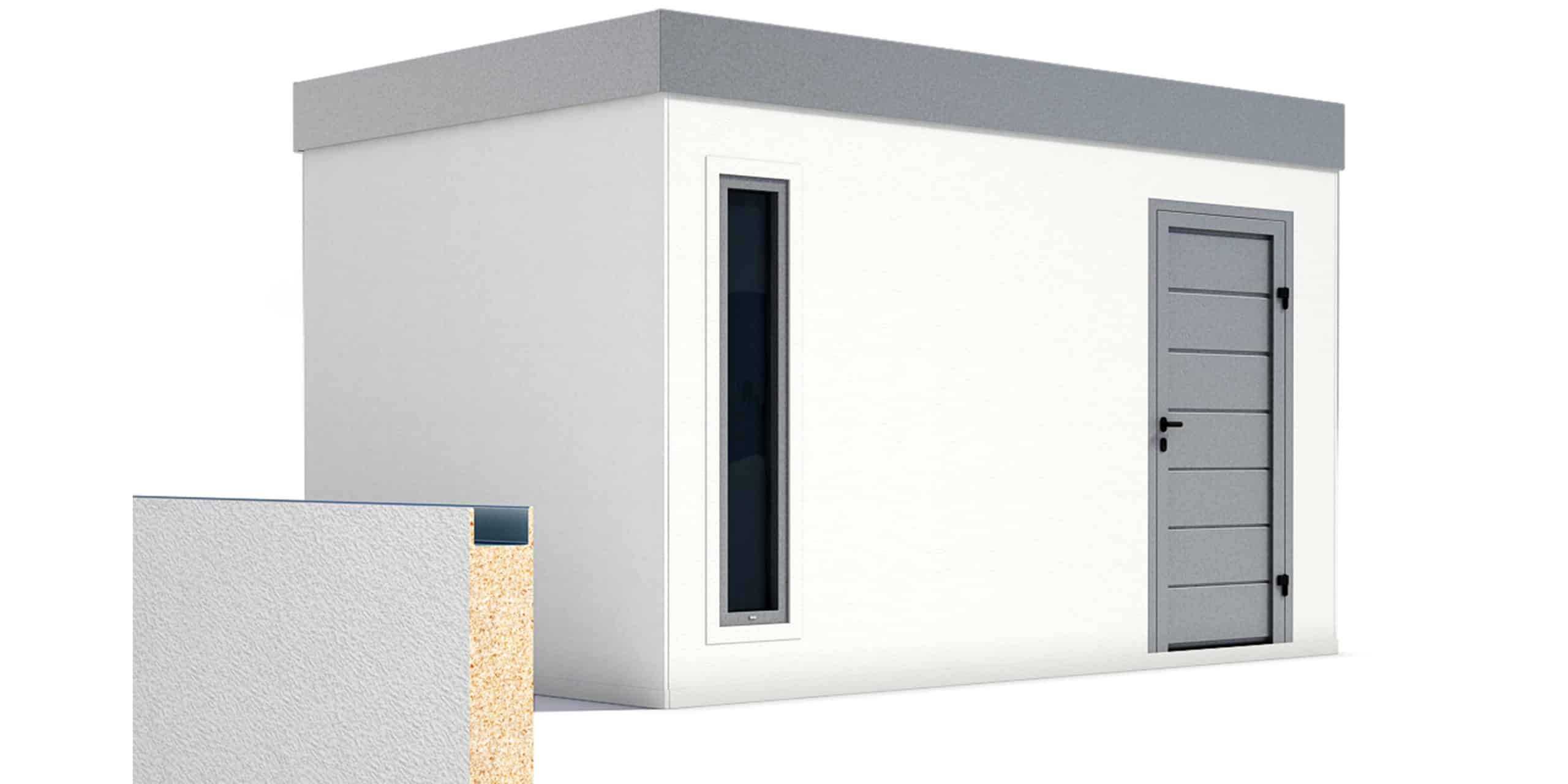 Ein isoliertes Gartenhaus