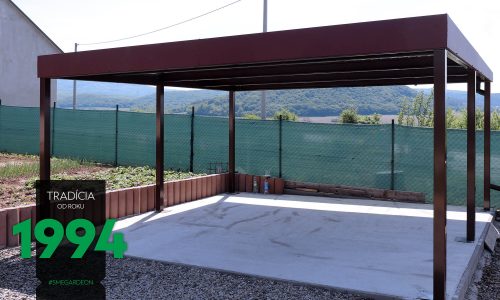 Carport für 2 Autos in braun - GARDEON