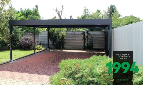 GARDEON Doppelcarport in der Farbe RAL 7016