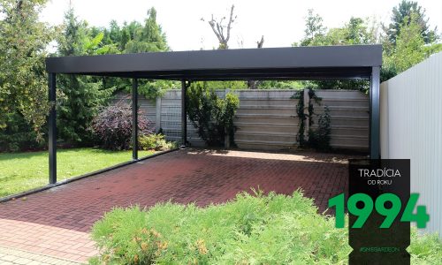 GARDEON Carport für 2 Autos in der Farbe RAL 7016 - anthrazit