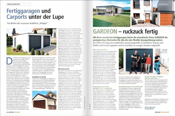 GARDEON im Magazin Wohnträume