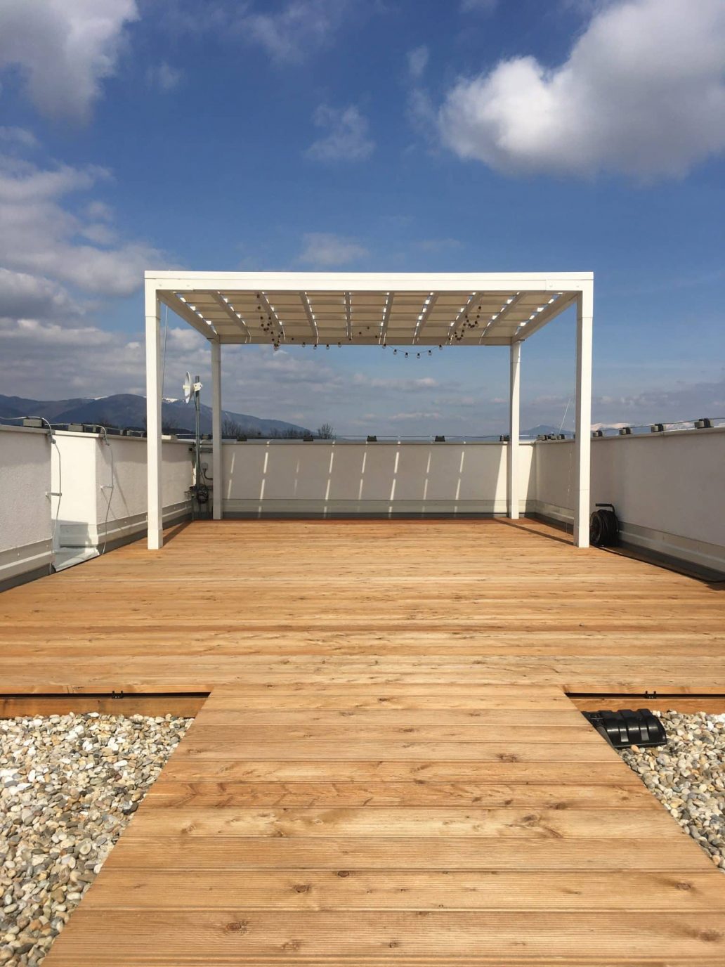 GARDEON - Holzpergola in weiß