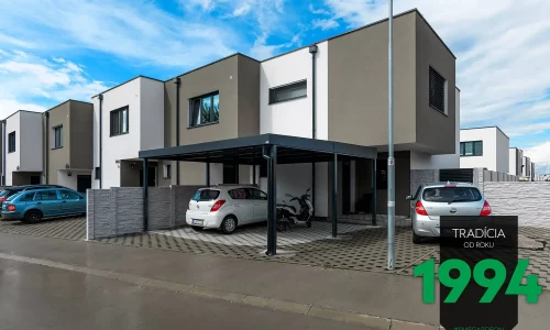 Ein PKW sicher geparkt unter dem GARDEON Stahlcarport