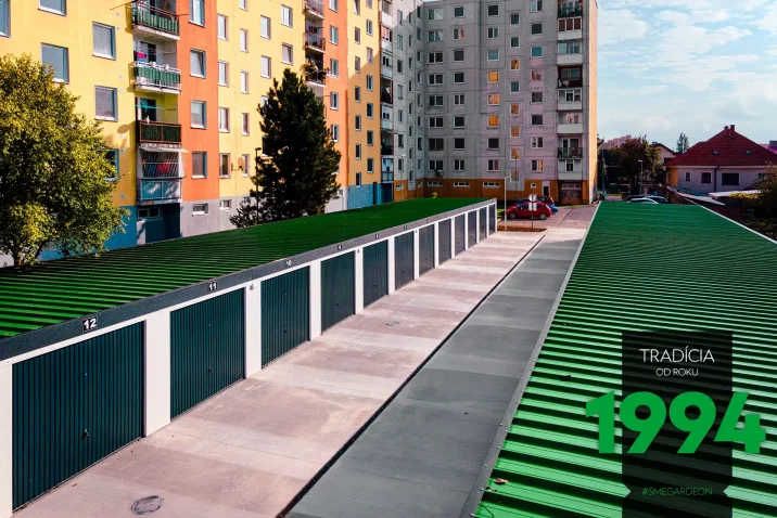 MOOSGRÜN Dachdeckung für die GARDEON Reihengarage