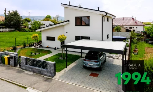 Doppelcarport GARDEON bei einem modernen Haus
