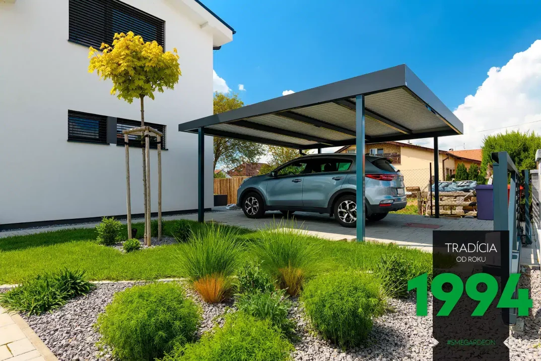 GARDEON Carport ohne Dachdämmung in Farbe Anthrazit