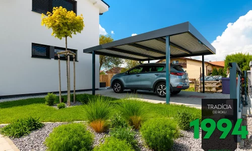 GARDEON Carport ohne Dachdämmung in Farbe Anthrazit