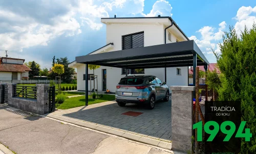 GARDEON Doppelcarport mit Dachüberstand an der Vorder- und Hinterseite