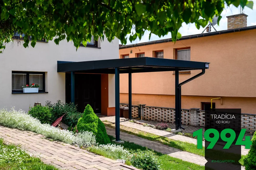 GARDEON Carport aus Stahl mit Pulverfarbe RAL 7016