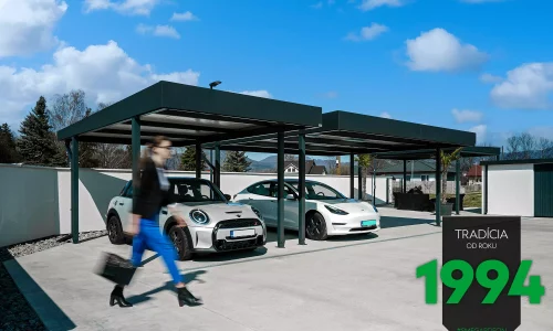 Stahlcarport in der modernen RAL7016 Farbe