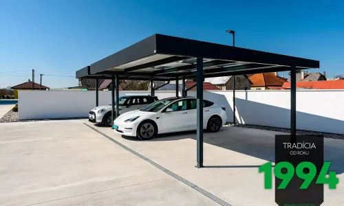 Spezielle GARDEON Carports mit Dachüberstand