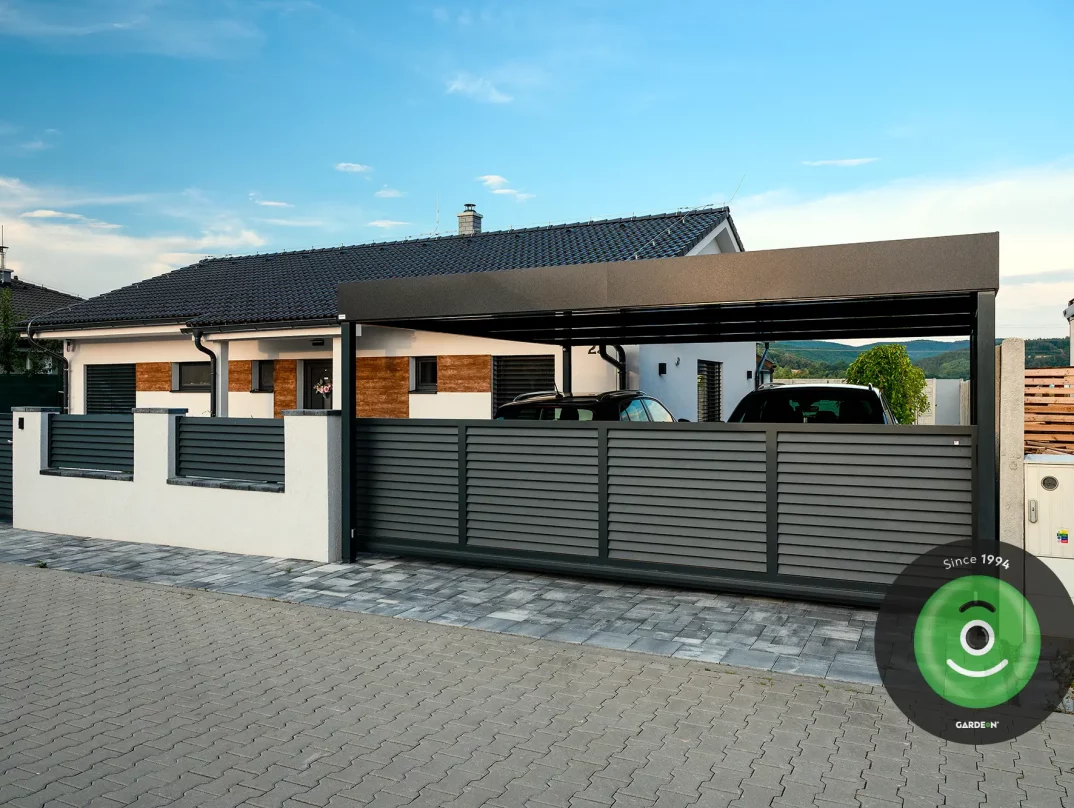Carport Doppelcarport Aluminium - Schwarz, Für 2 Autos Mit Solaroption