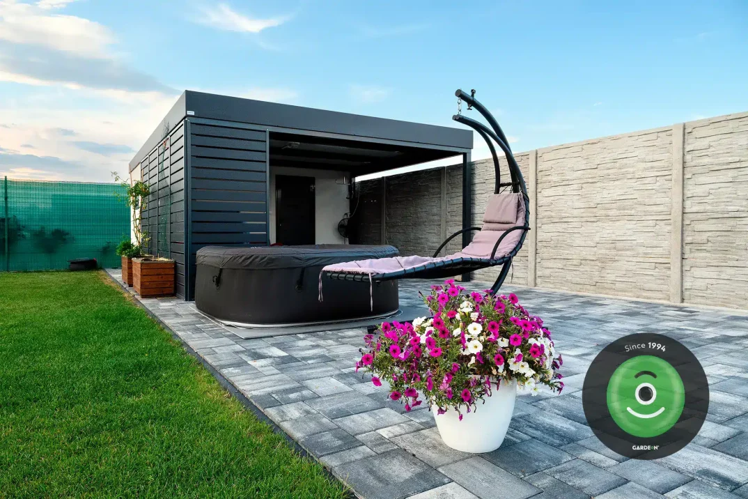 Gartenhaus mit pergola