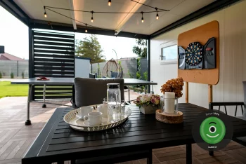 GARDEON Gartenhaus mit Überdachung an der Seite