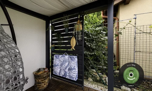 GARDEON Gartenhaus mit Überdachung an der Seite