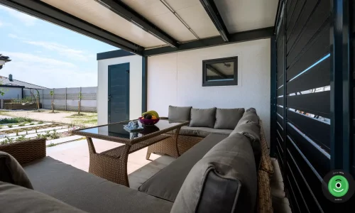 GARDEON Gartenhaus mit seitlicher Überdachung 8