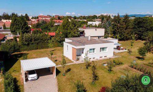 Carport mit Dachgefälle nach hinten