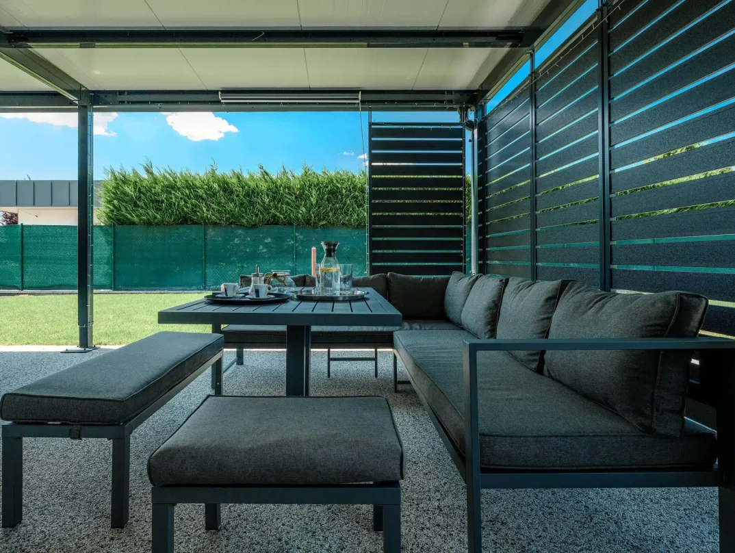 Design-Stahlpergola GARDEON