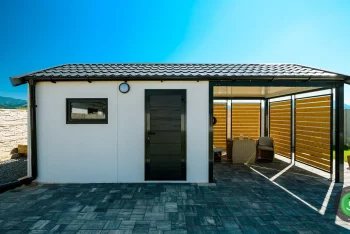 GARDEON Gartenhaus mit Überdachung an der Seite