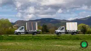 GARDEON Pritschenwagen auf dem Weg zur Kundschaft