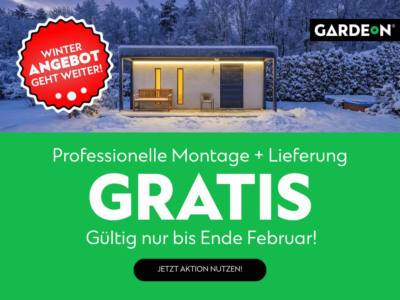Aktion GARDEON | Gartenhaus