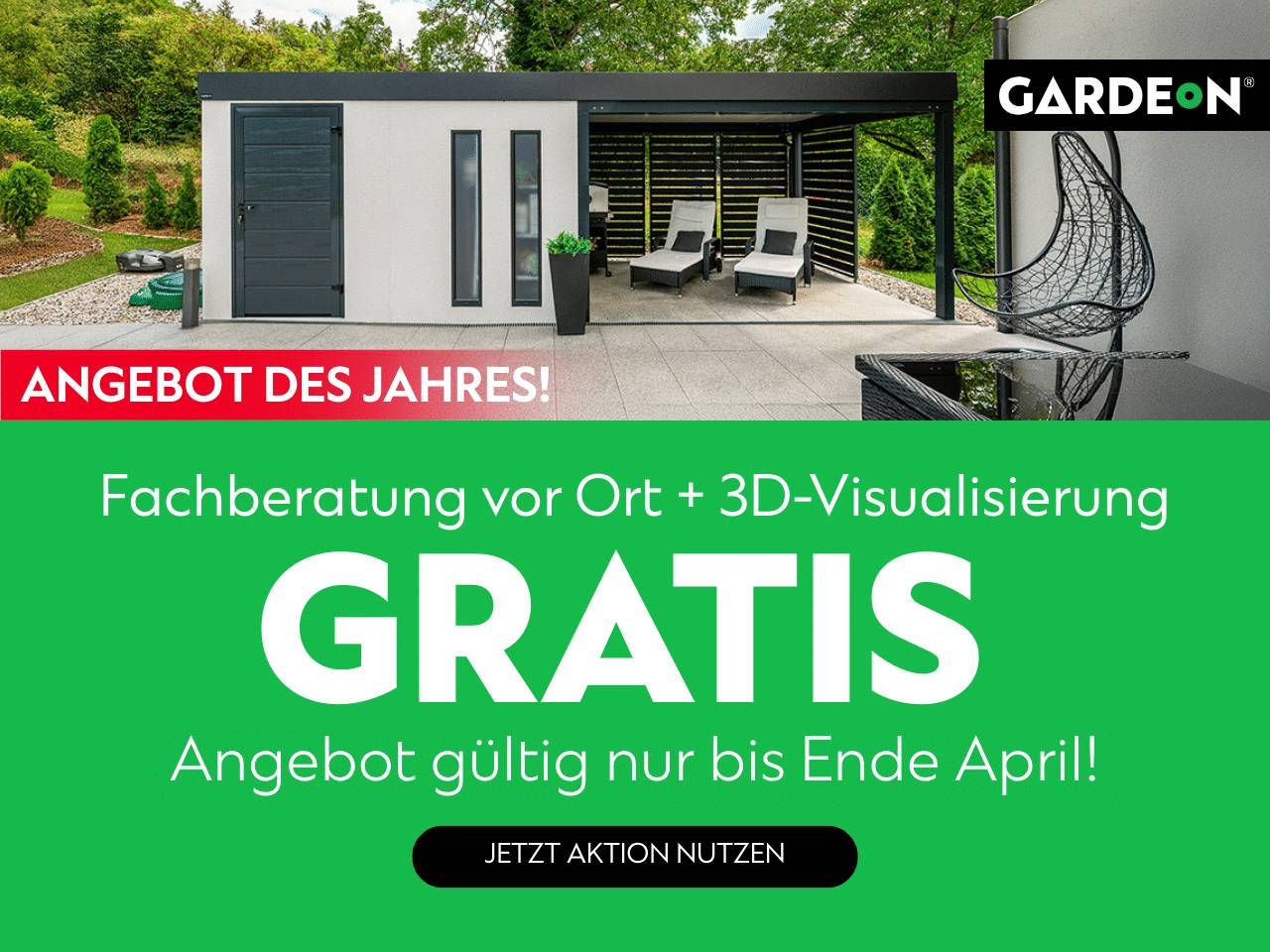Aktion GARDEON | Gartenhaus