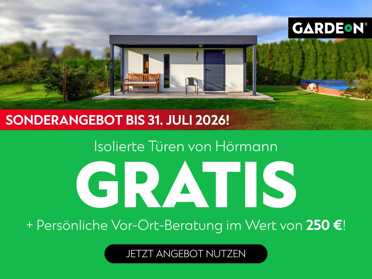 Aktion GARDEON | Gartenhaus
