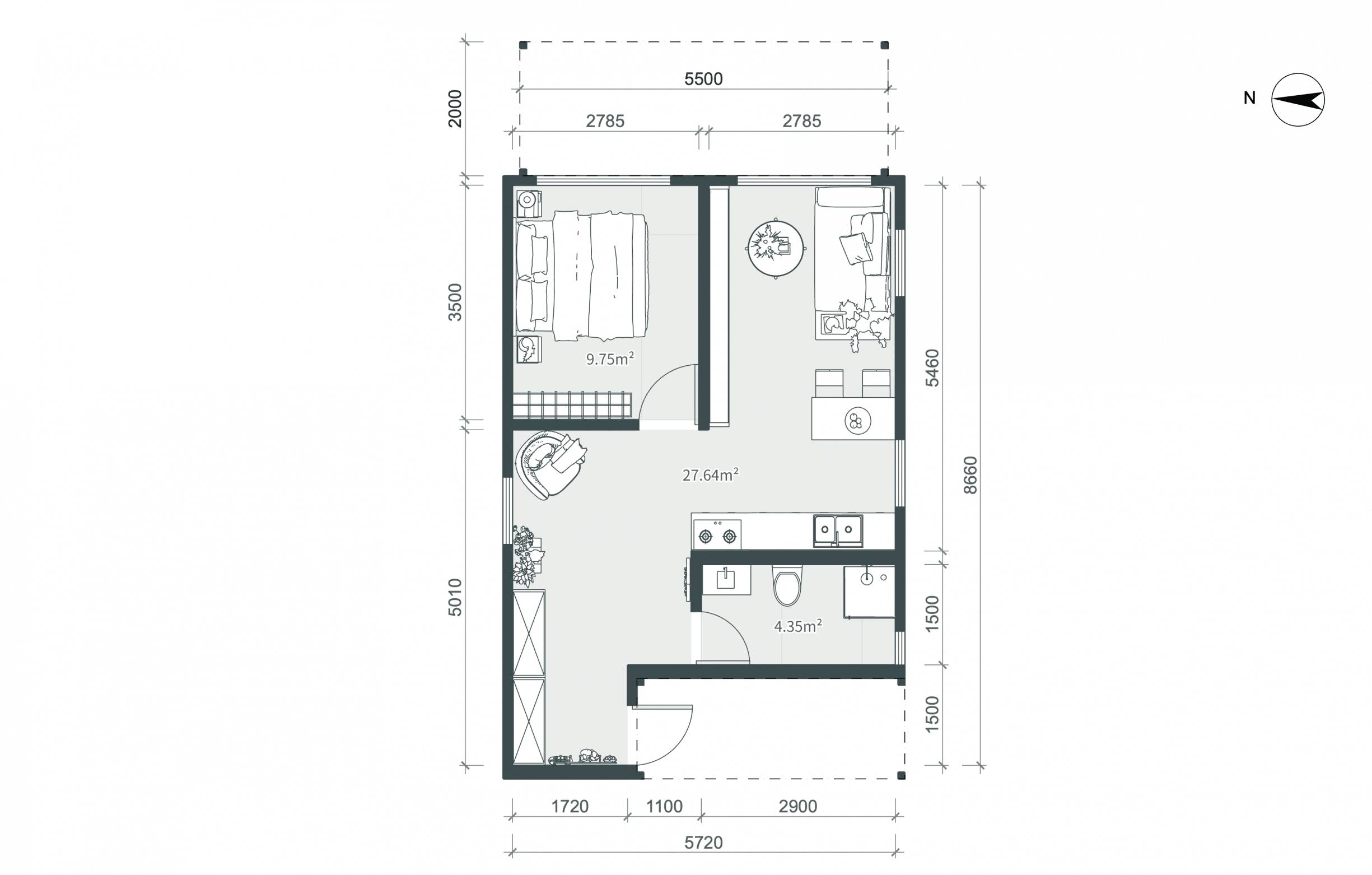 Grundriss Tiny House - Maxi