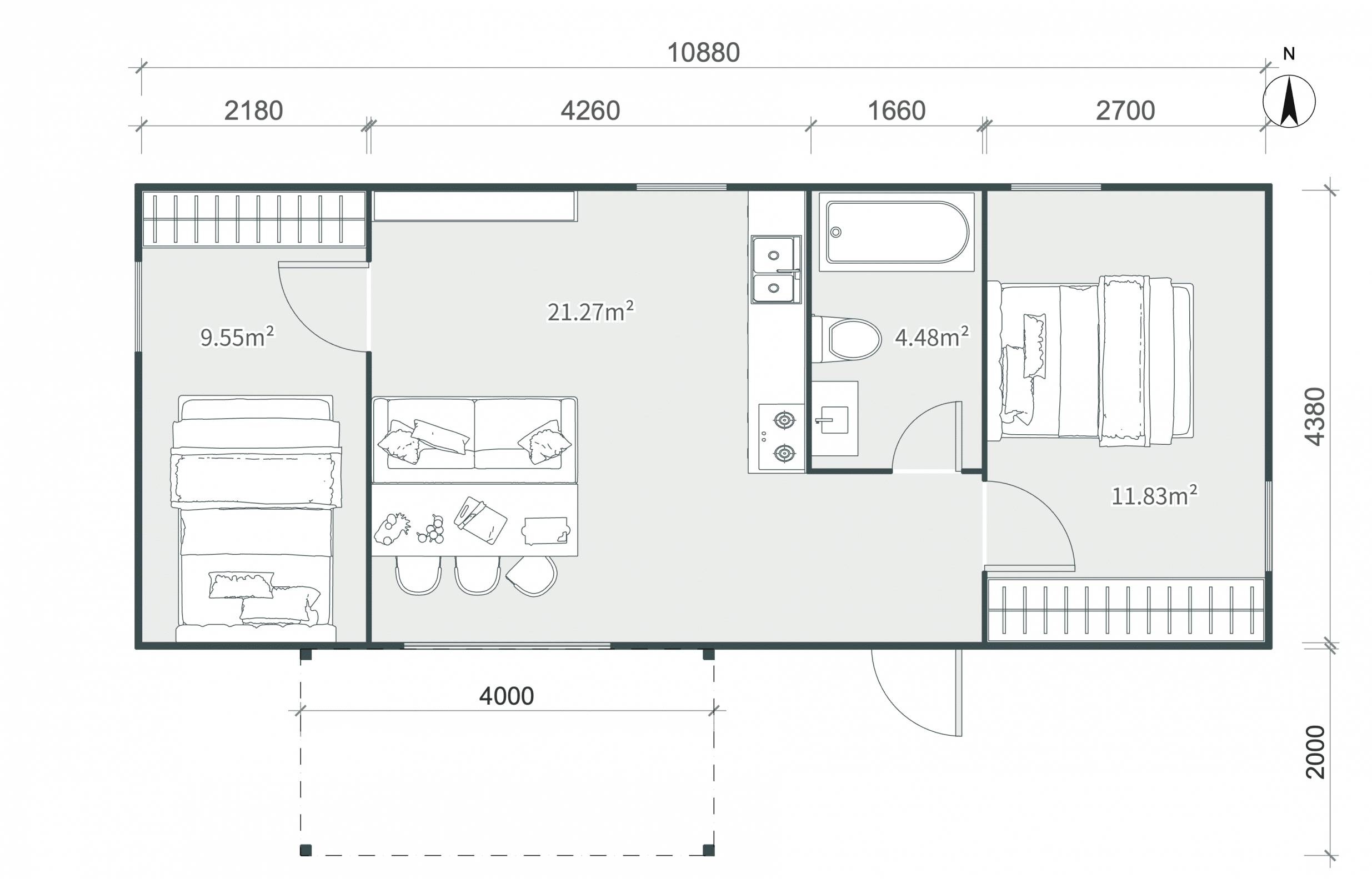 Grundriss Tiny House - XL-A