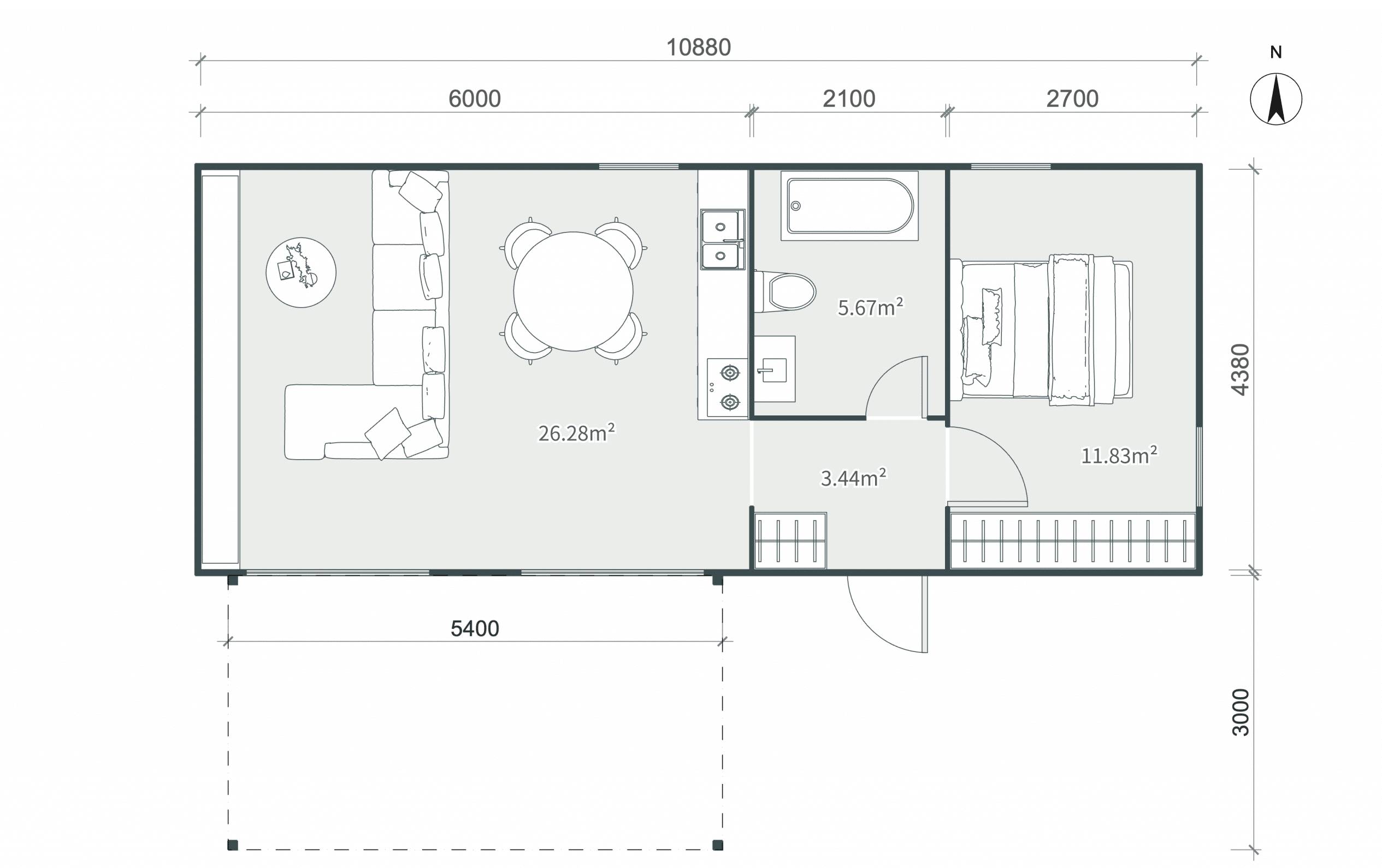 Grundriss Tiny House - XL-B