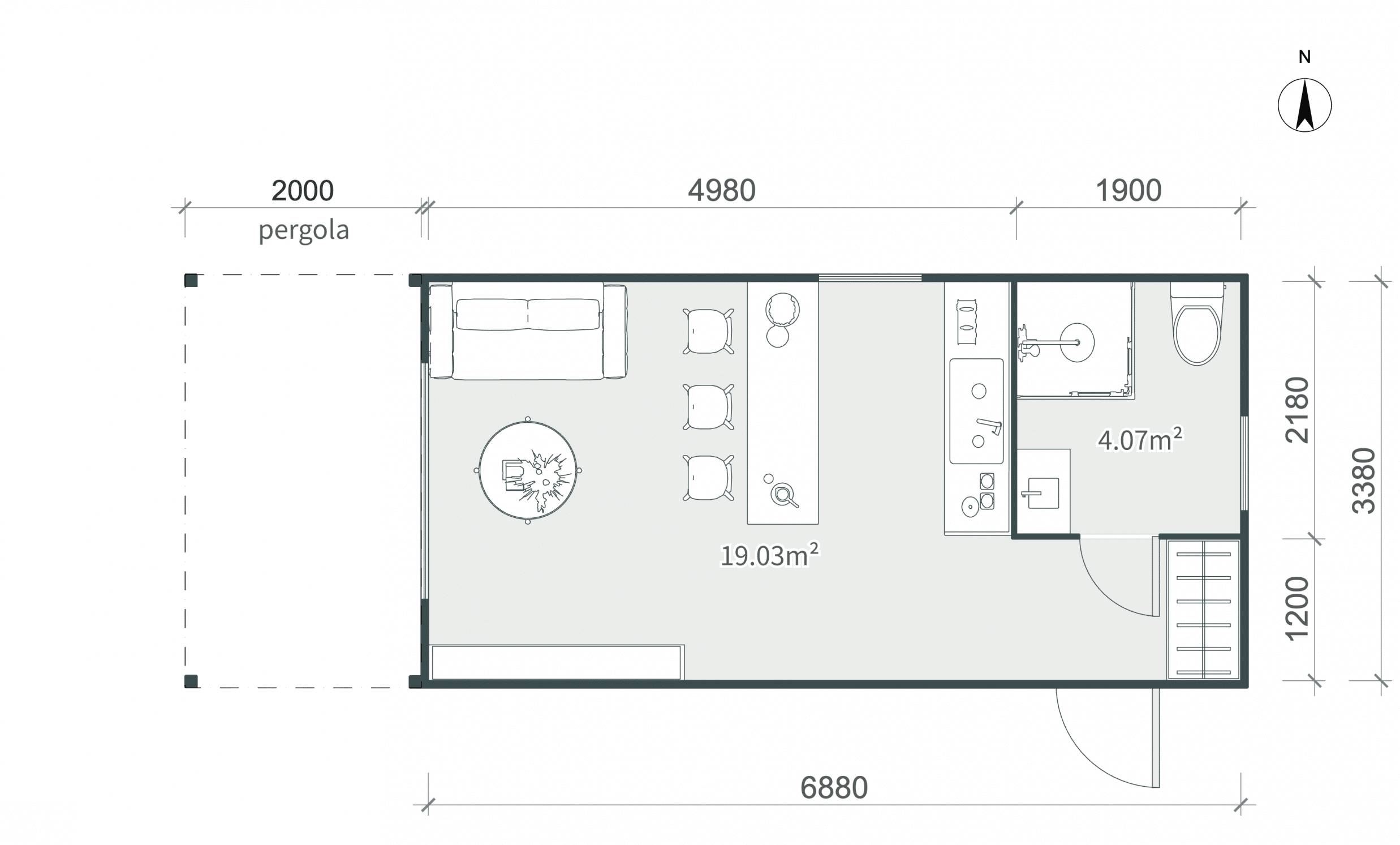 Grundriss Tiny House - XS